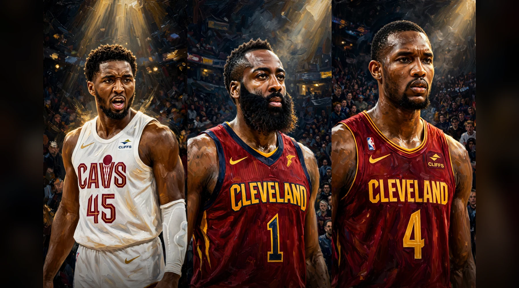 Donovan Mitchell, James Harden and Evan Mobley: Cleveland Cavaliers stars
