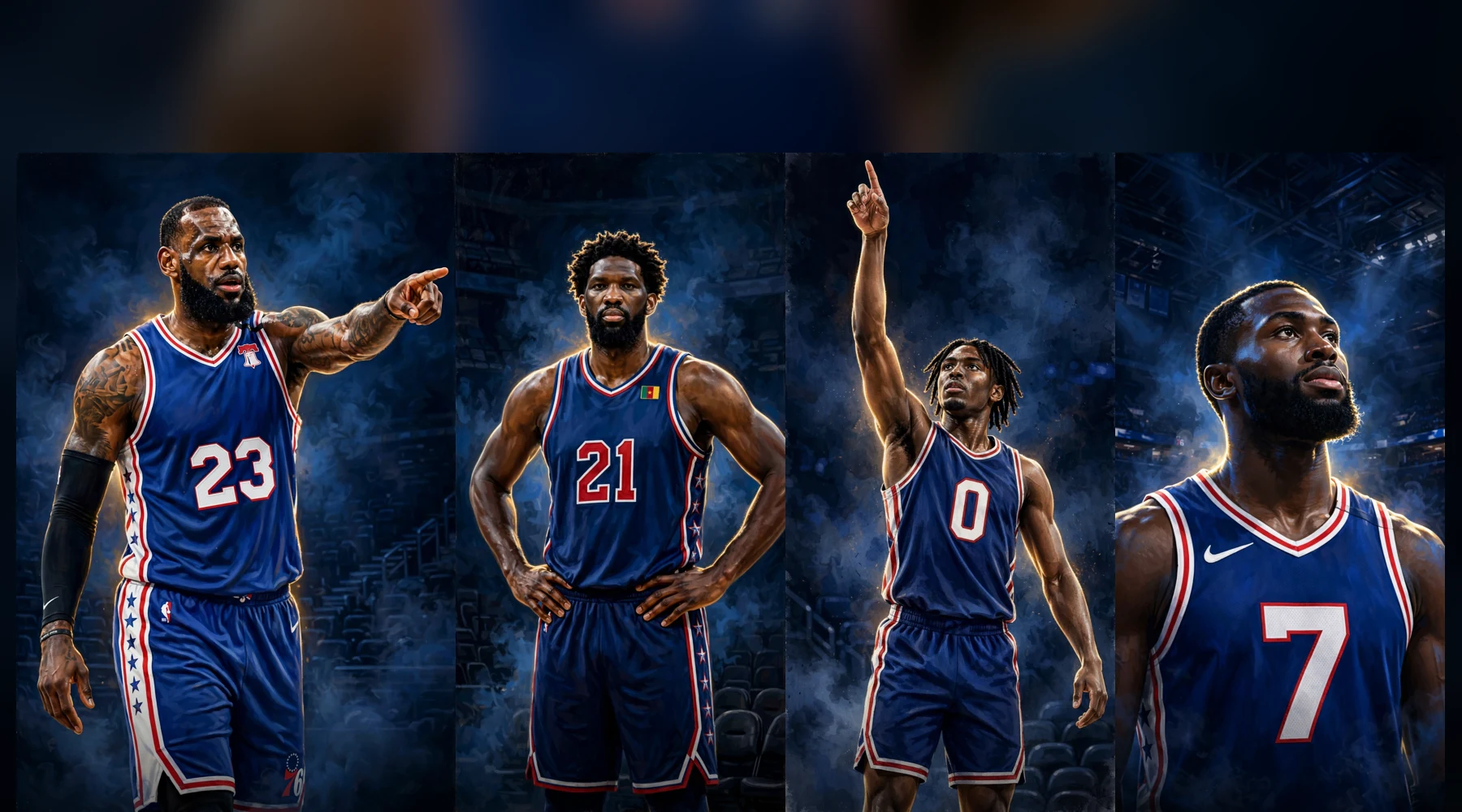LeBron James, Joel Embiid, Tyrese Maxey and Jaylen Brown: Philadelphia 76ers stars