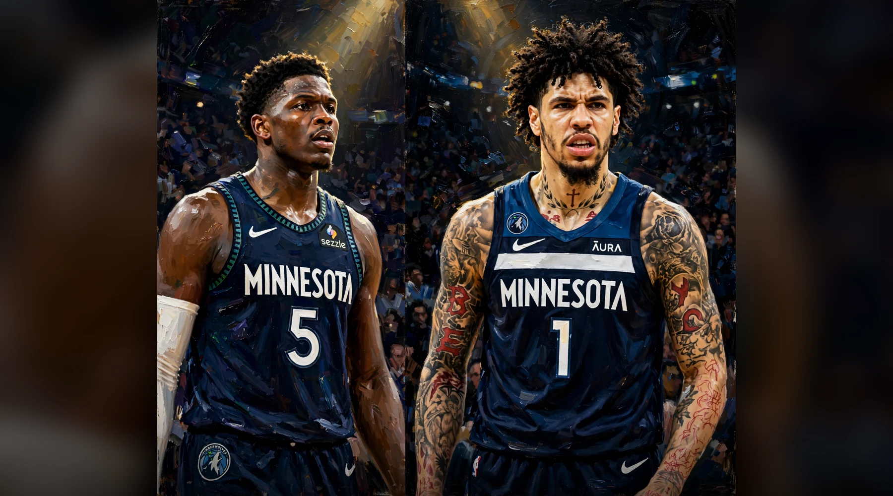 Anthony Edwards and LaMelo Ball: Minnesota Timberwolves stars