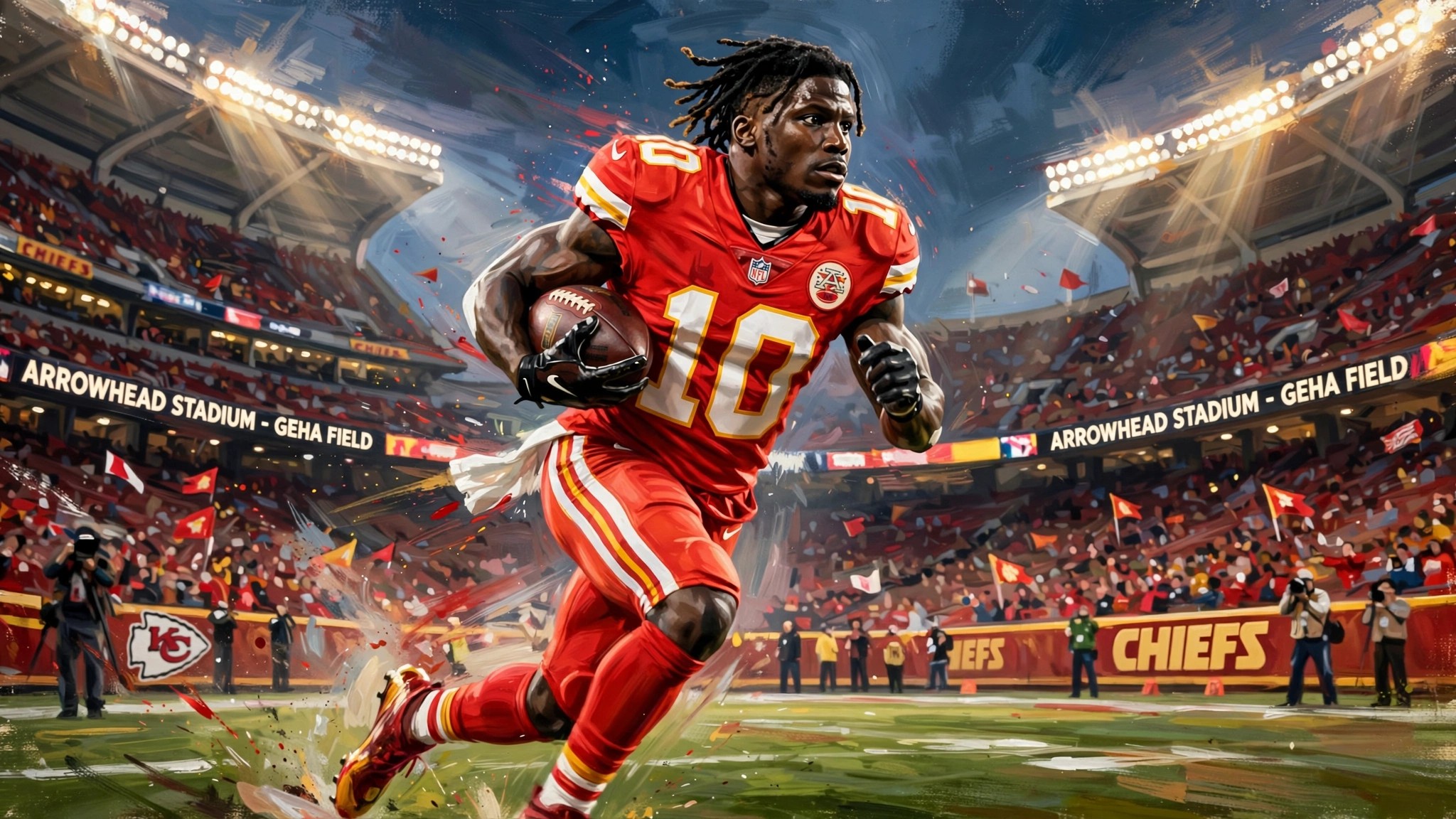 Tyreek Hill in a Chiefs uniform