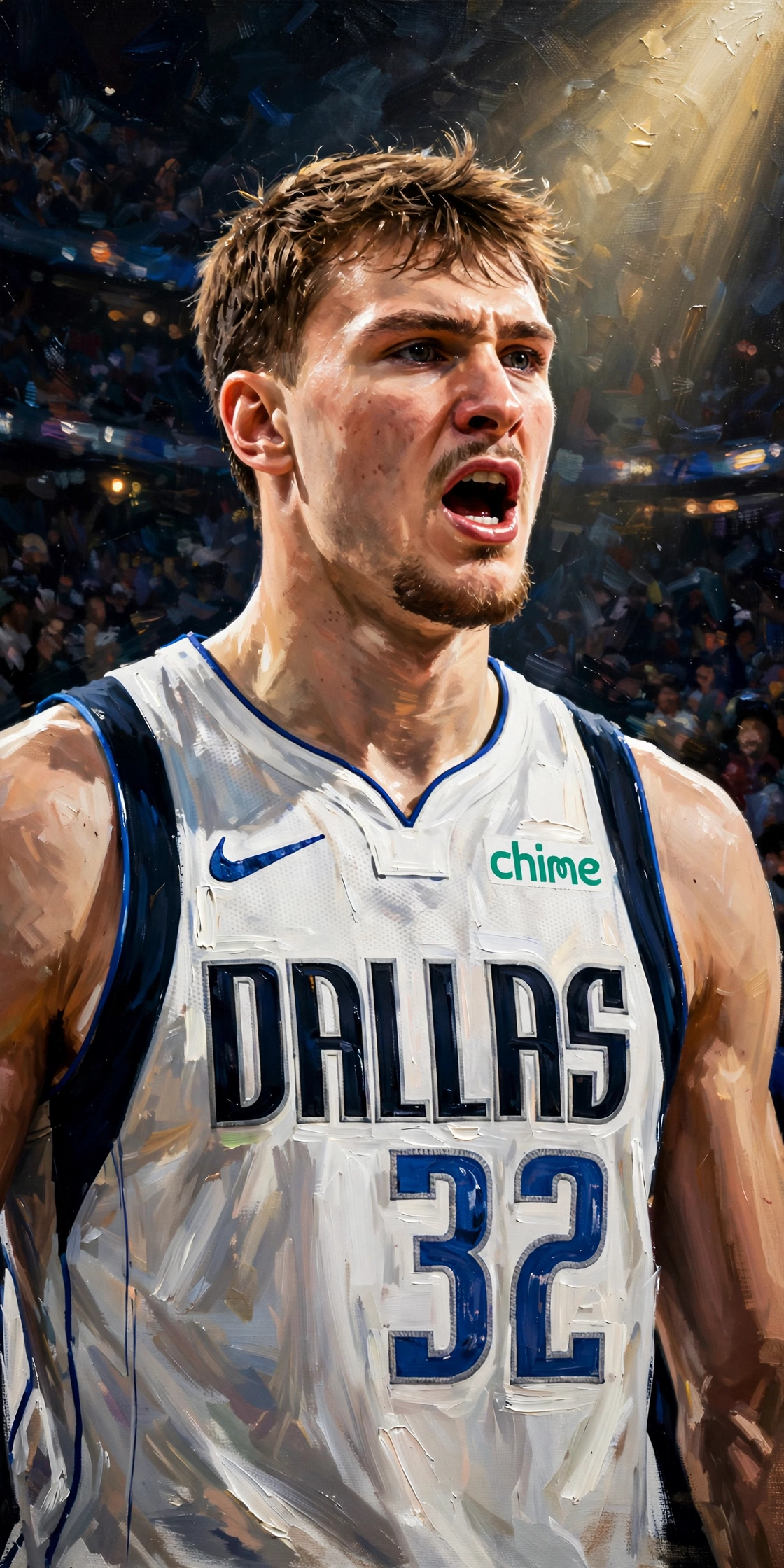 Illustration of Cooper Flagg in a Dallas Mavericks uniform
