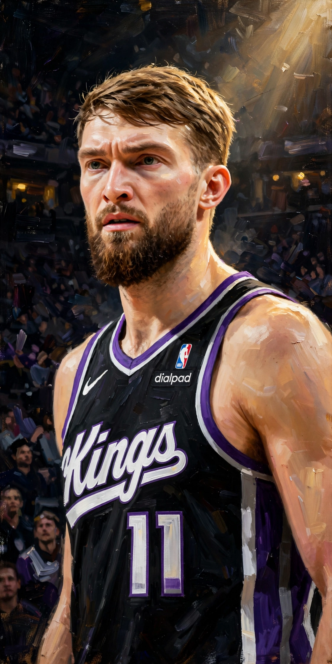 Illustration of Domantas Sabonis in a Sacramento Kings uniform