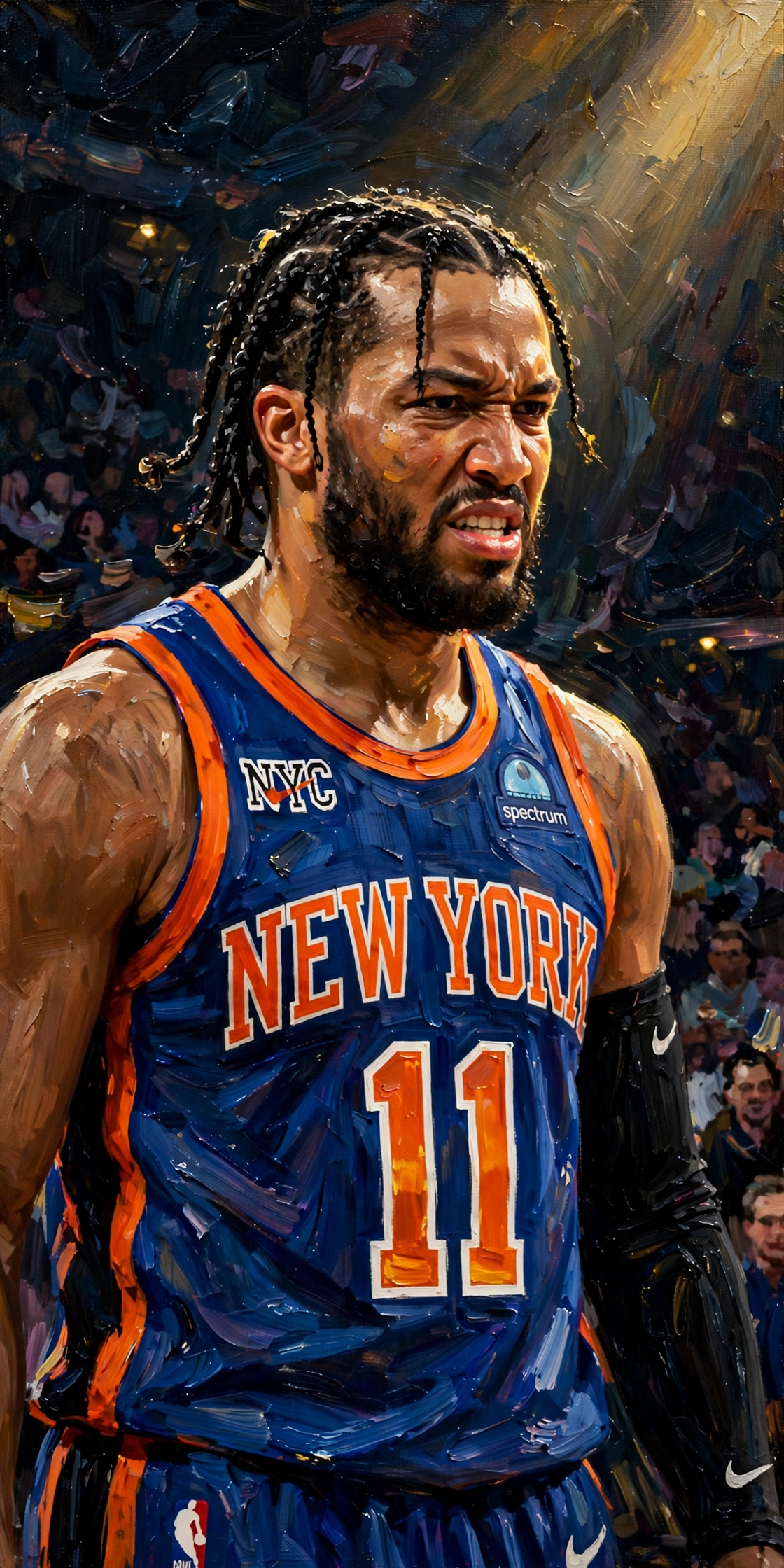 Illustration of Jalen Brunson in a New York Knicks uniform