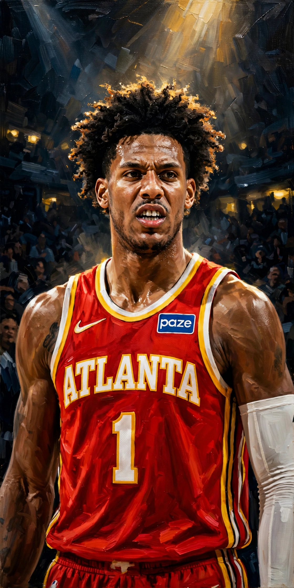 Illustration of Jalen Johnson in a Atlanta Hawks uniform