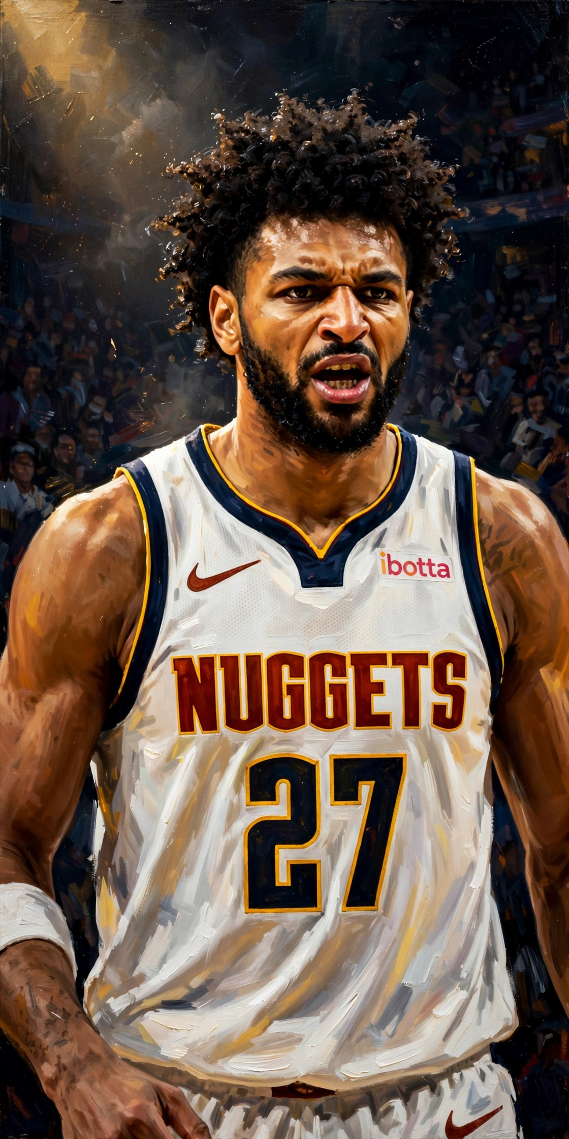 Illustration of Jamal Murray in a Denver Nuggets uniform