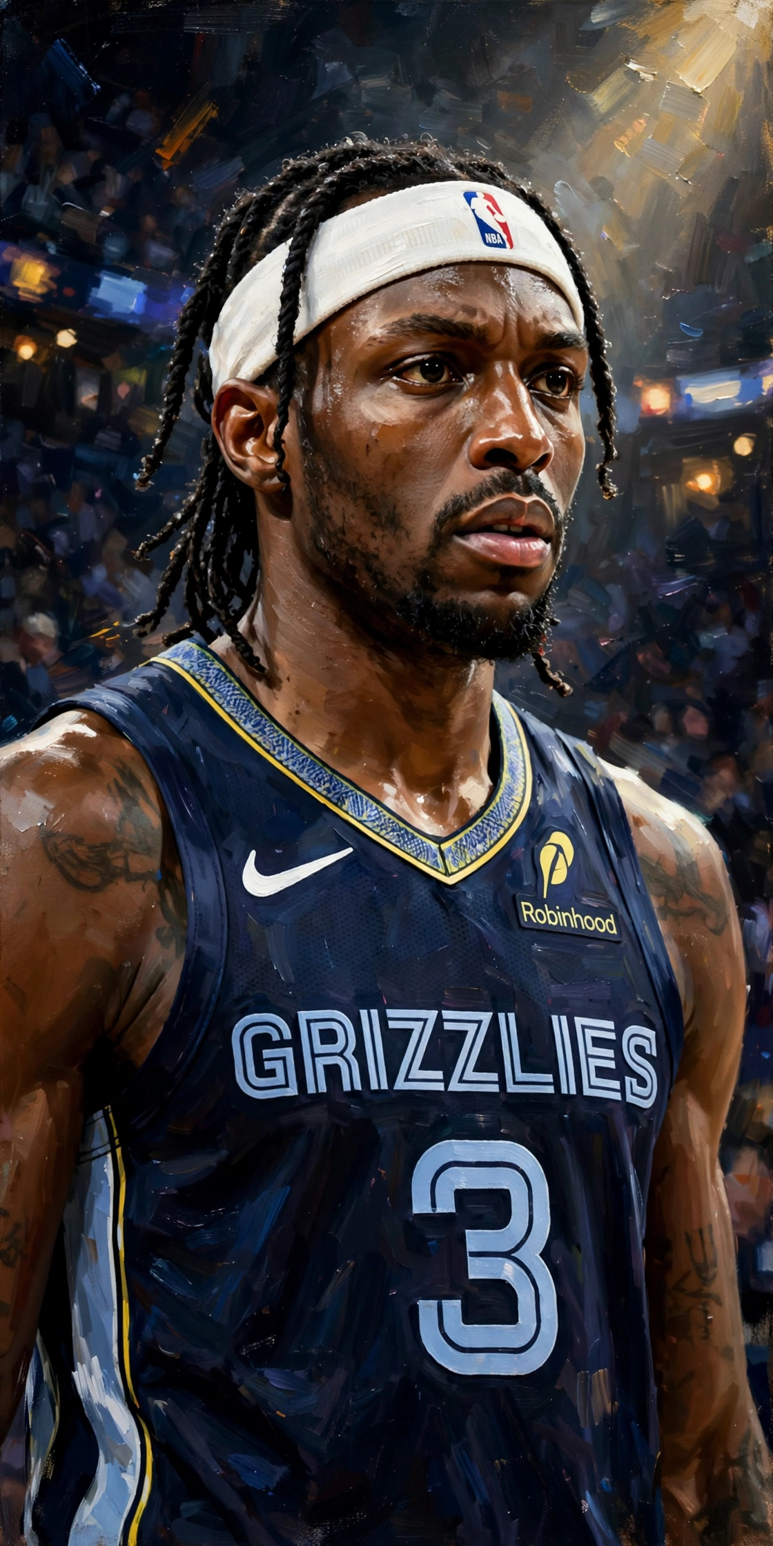 Illustration of Jerami Grant in a Memphis Grizzlies uniform