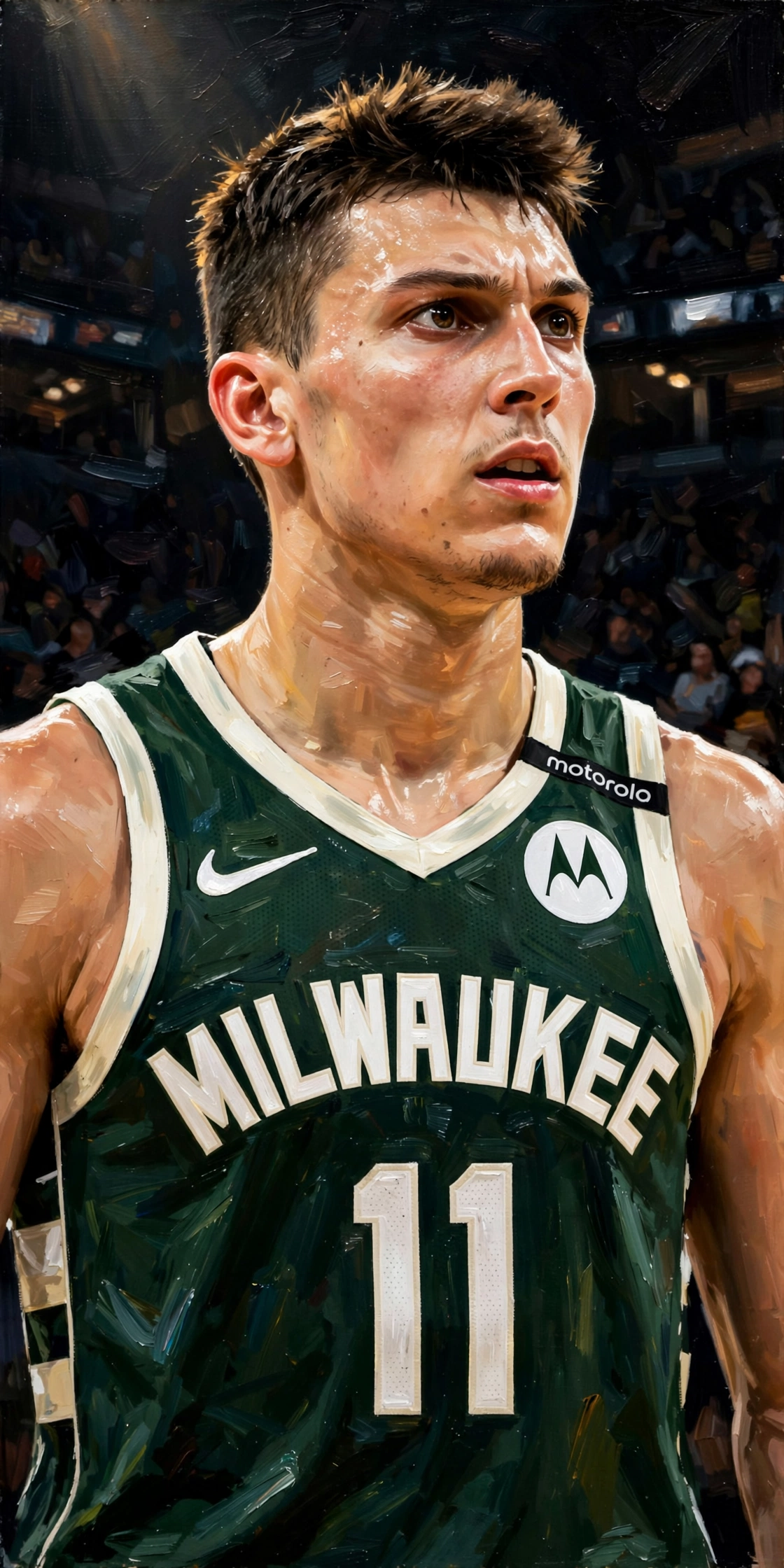 Illustration of Tyler Herro in a Milwaukee Bucks uniform